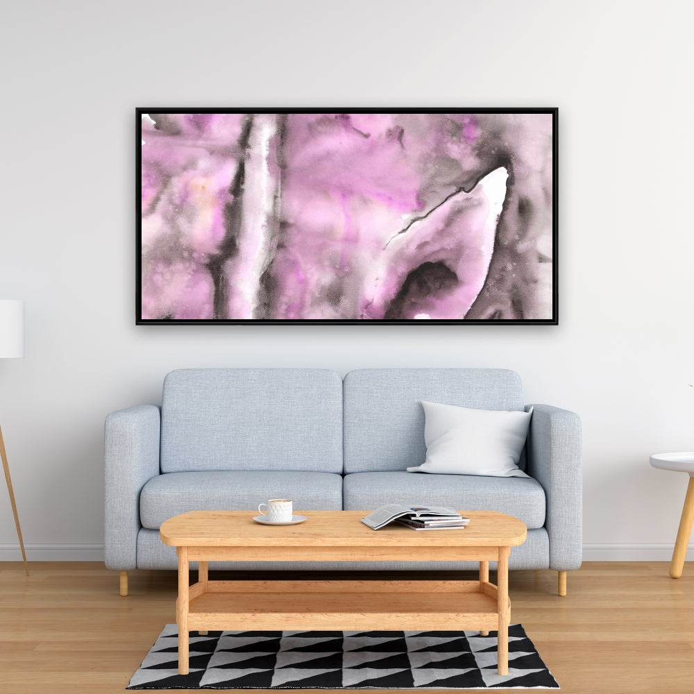 Toile encadrée « Formes abstraites violettes » | Décoration de chambre