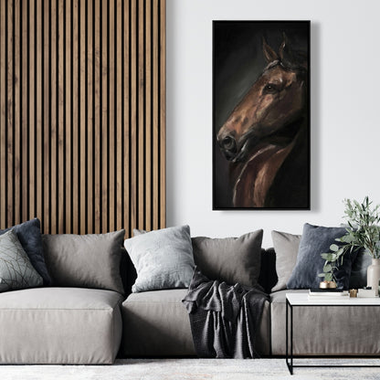 Brown Bedroom Farm Animals Canvas - Spirit the Horse Decor