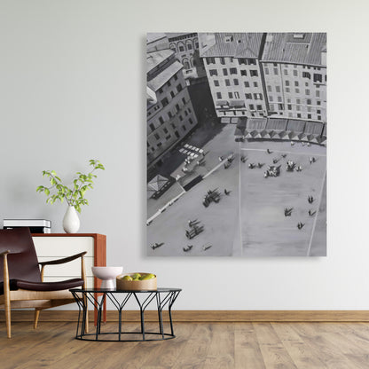 Piazza del Campo Italy Canvas | Bedroom Street Scenery Decor