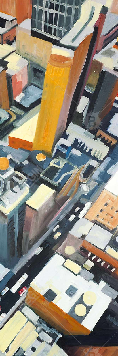 Toile « Vue aérienne des immeubles de New York » | Décoration d'intérieur industrielle