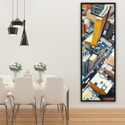 Toile « Vue aérienne des immeubles de New York » | Décoration d'intérieur industrielle