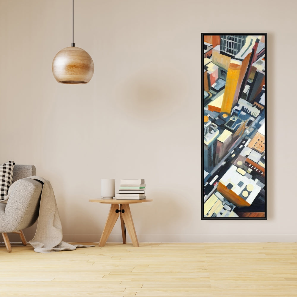 Toile « Vue aérienne des immeubles de New York » | Décoration d'intérieur industrielle