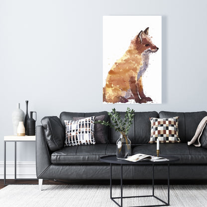 Red Fox Brown Wildlife Canvas | Scandinavian Home Decor