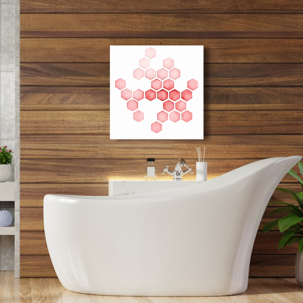 Alveoli Red Abstract Canvas | Living Room Decor Wall Art