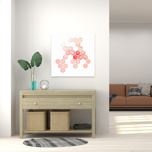 Illustrative Livingroom Canvas - Multiple Alveoles Home Decor