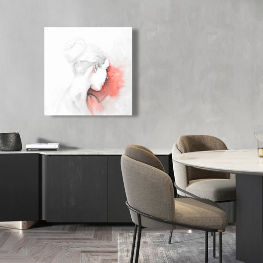 Pastel Woman Canvas Art - Figurative Illustration for Home Decor