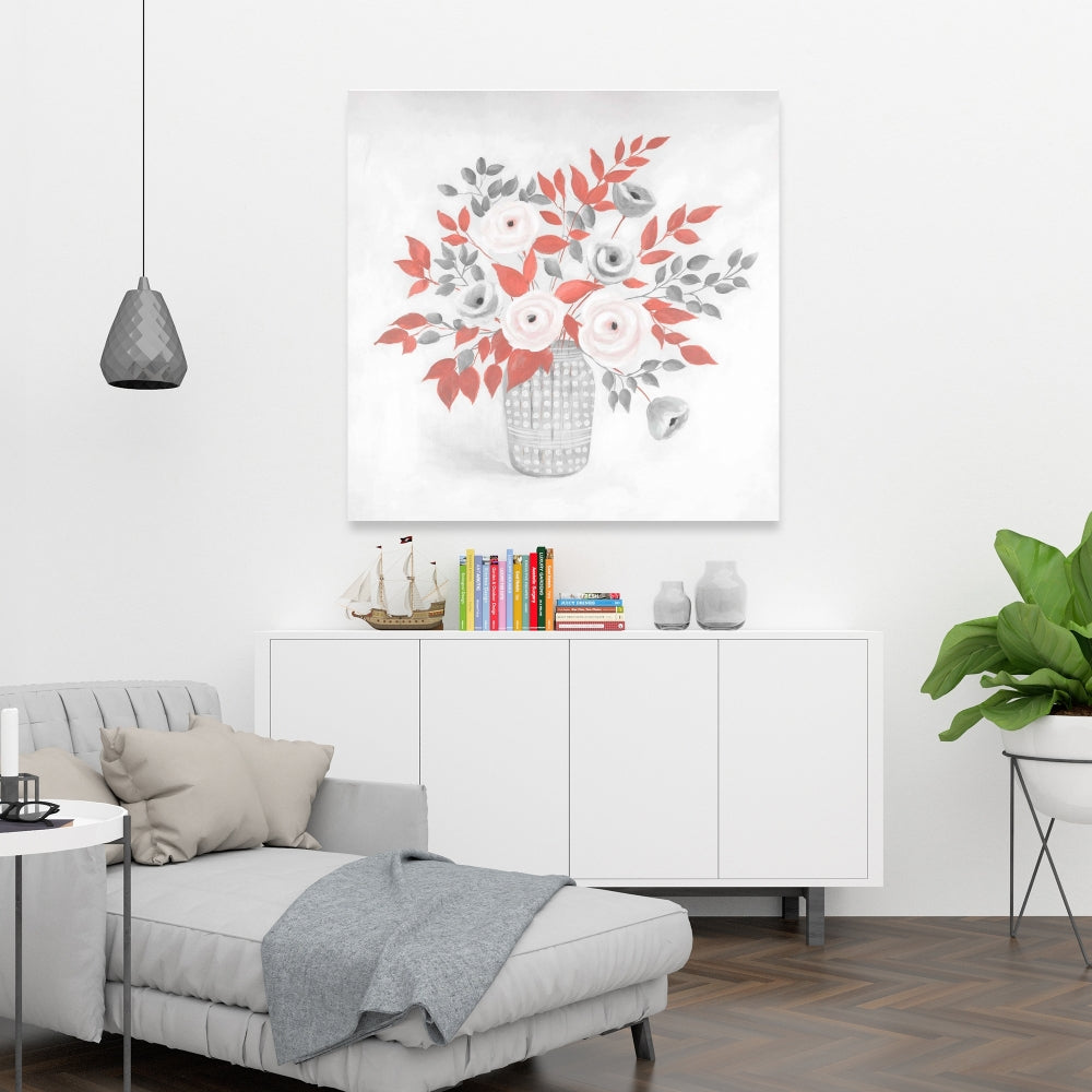 Floral & Botanical Leaves Canvas - Flower Illustration Decor