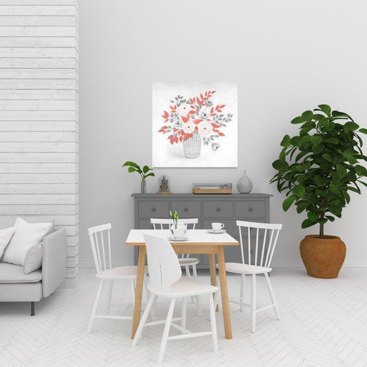 Toile décorative florale et botanique avec feuilles