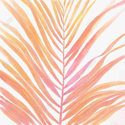 Glam Palm Leaf Exotic Flowers Canvas - Home Decor Wall Art