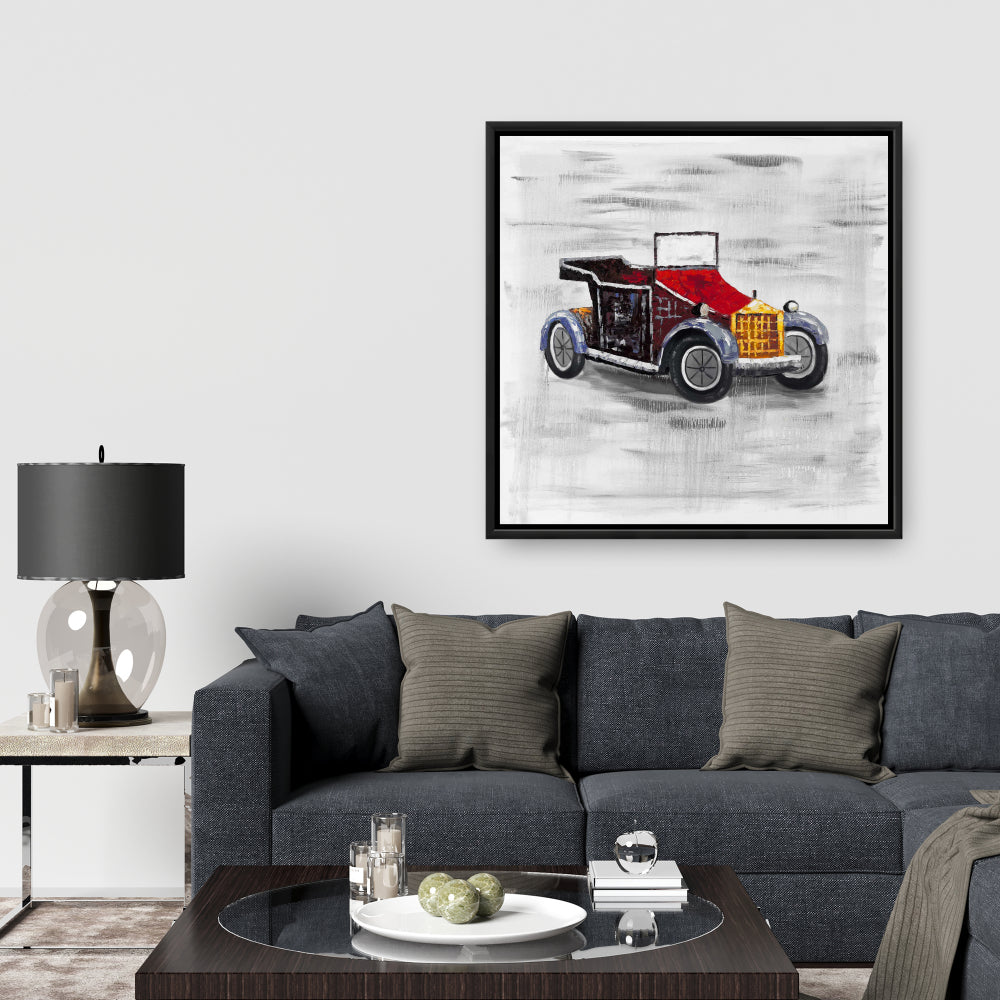 Toile « Voiture ancienne avec toit ouvrant » | Décoration d'intérieur contemporaine