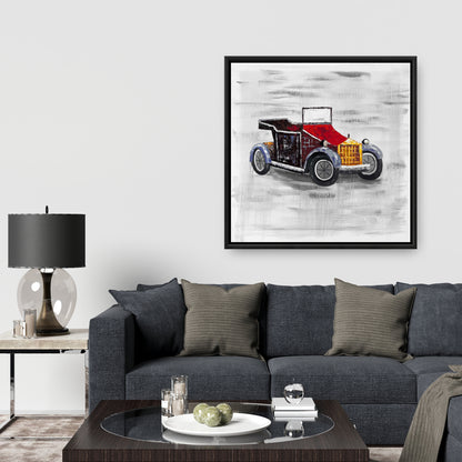 Toile « Voiture ancienne avec toit ouvrant » | Décoration d'intérieur contemporaine