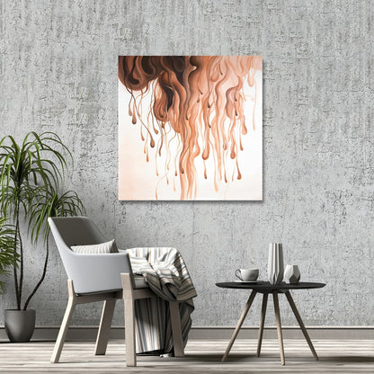 Abstract Orange Modern Canvas - Eruption Wall Art Decor