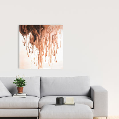 Abstract Orange Modern Canvas - Eruption Wall Art Decor