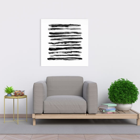 Hatching Abstract Shapes Bathroom Canvas - Modern Home Decor