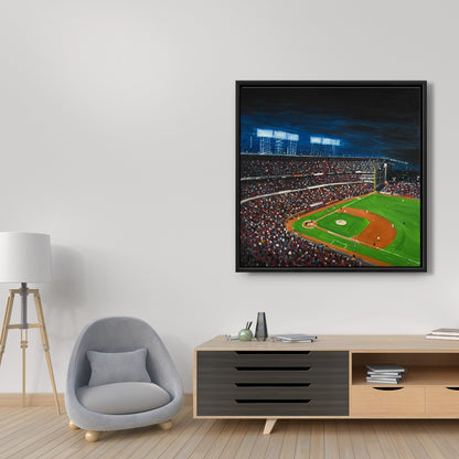 Toile encadrée « Match de baseball » | Décoration d'intérieur sportive américaine