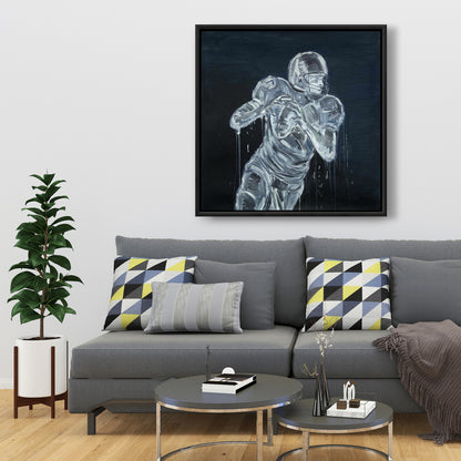 Toile encadrée Joueur de football | Décoration de chambre sportive