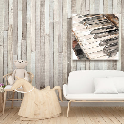 Rustic Piano Canvas Wall Art - Home Decor Musical Instrument
