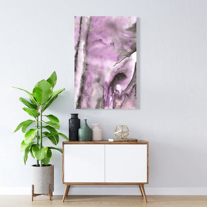 Toile abstraite violette – Décoration murale pour chambre à coucher | Décoration d'intérieur