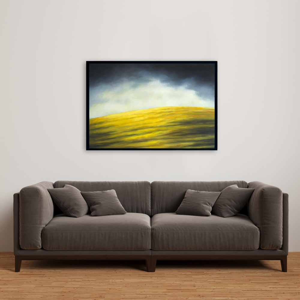 Hillock Rustic Framed Canvas | Mountains Kitchen Home Decor