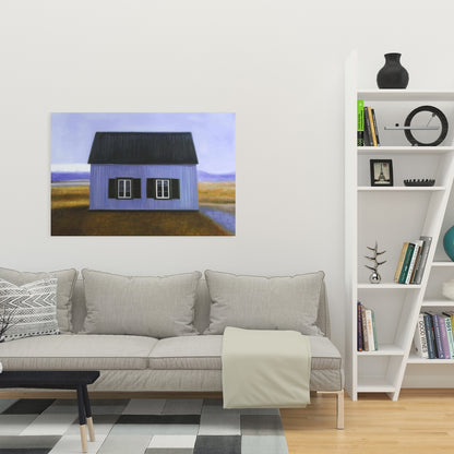 Blue Landscapes Bedroom Canvas | Blue Barn Home Decor Art
