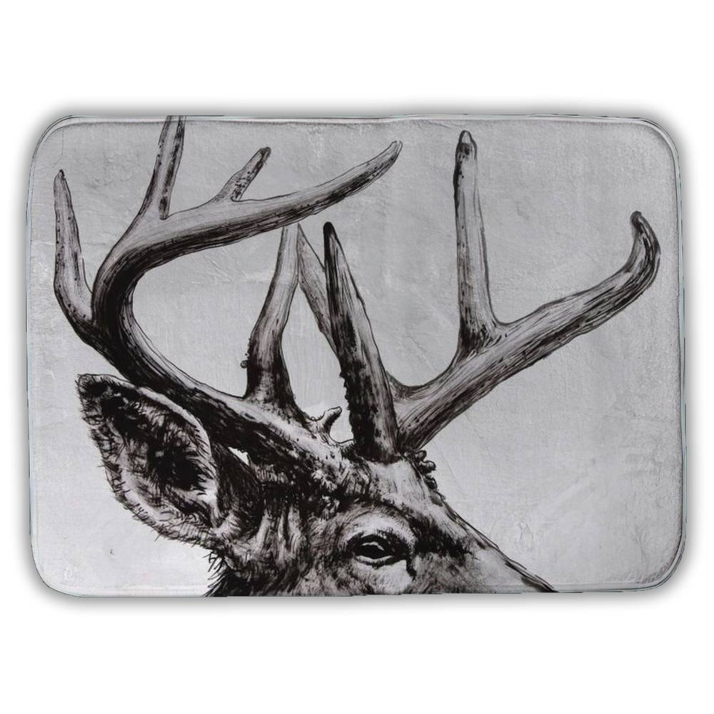 White Animals Bedroom Canvas - Roe Deer Plume Home Decor