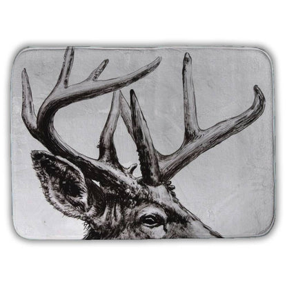 White Animals Bedroom Canvas - Roe Deer Plume Home Decor