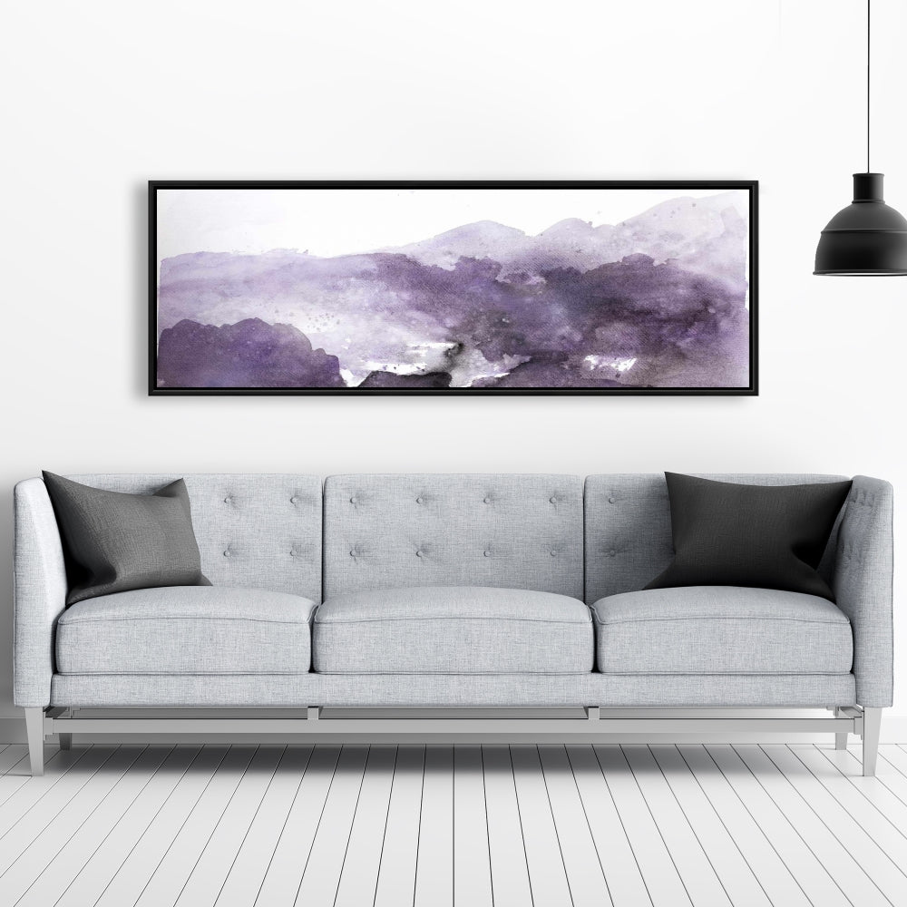 Toile encadrée « Nuage violet abstrait » | Décoration murale pour chambre