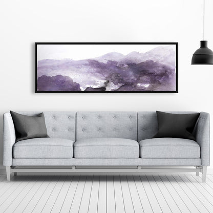Toile encadrée « Nuage violet abstrait » | Décoration murale pour chambre