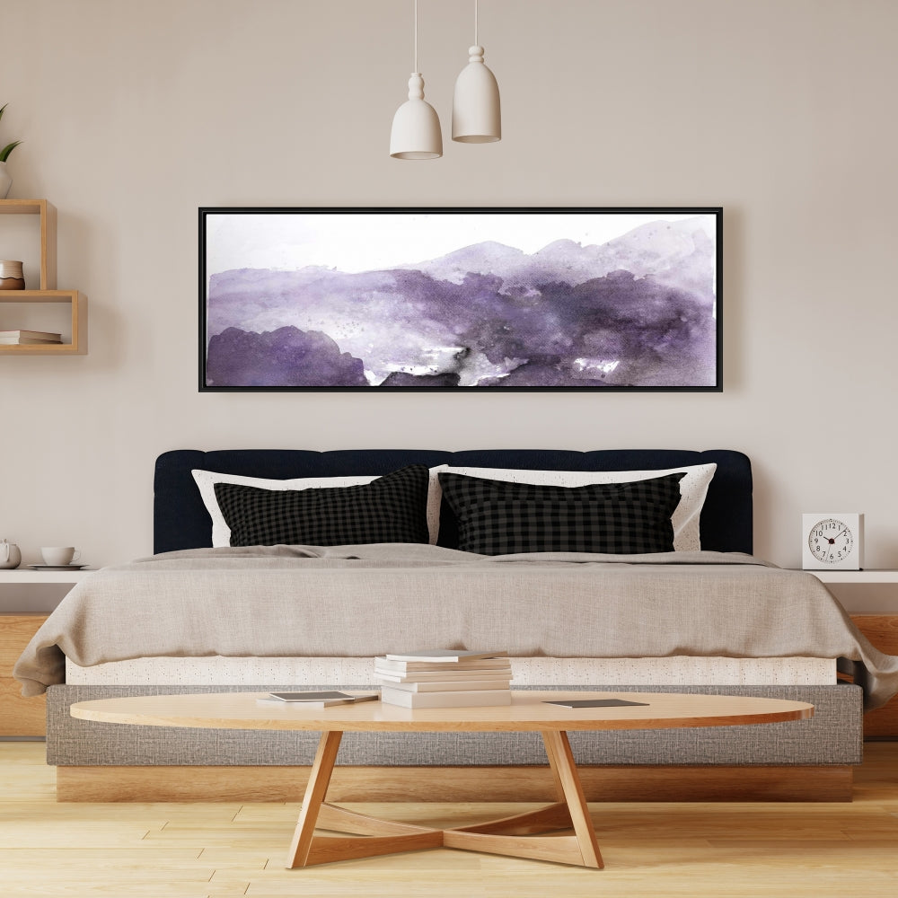 Toile encadrée « Nuage violet abstrait » | Décoration murale pour chambre