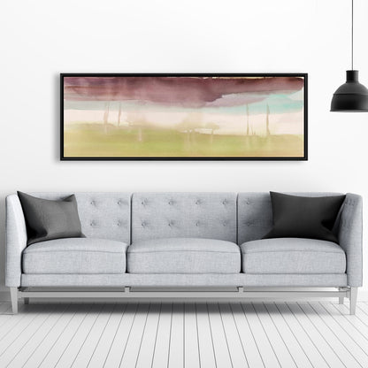 Toile violette à rayures et formes illustratives - Décoration d'intérieur