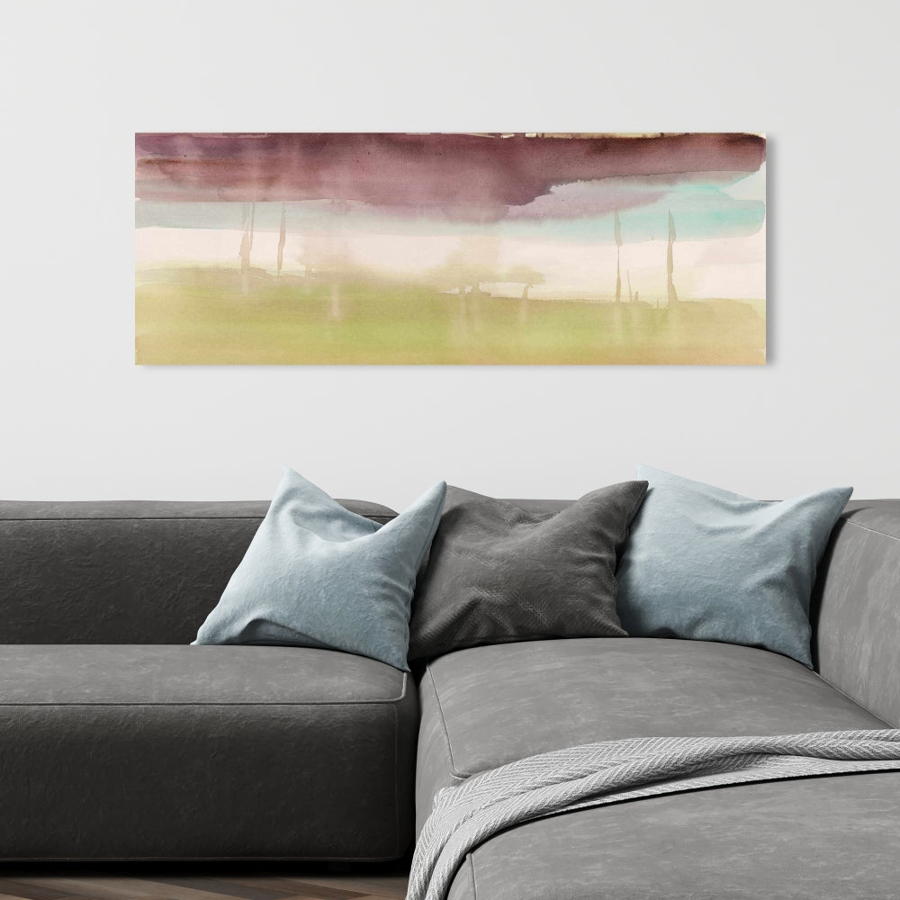 Beautiful Stripes Purple Shapes Canvas | Bedroom Wall Decor