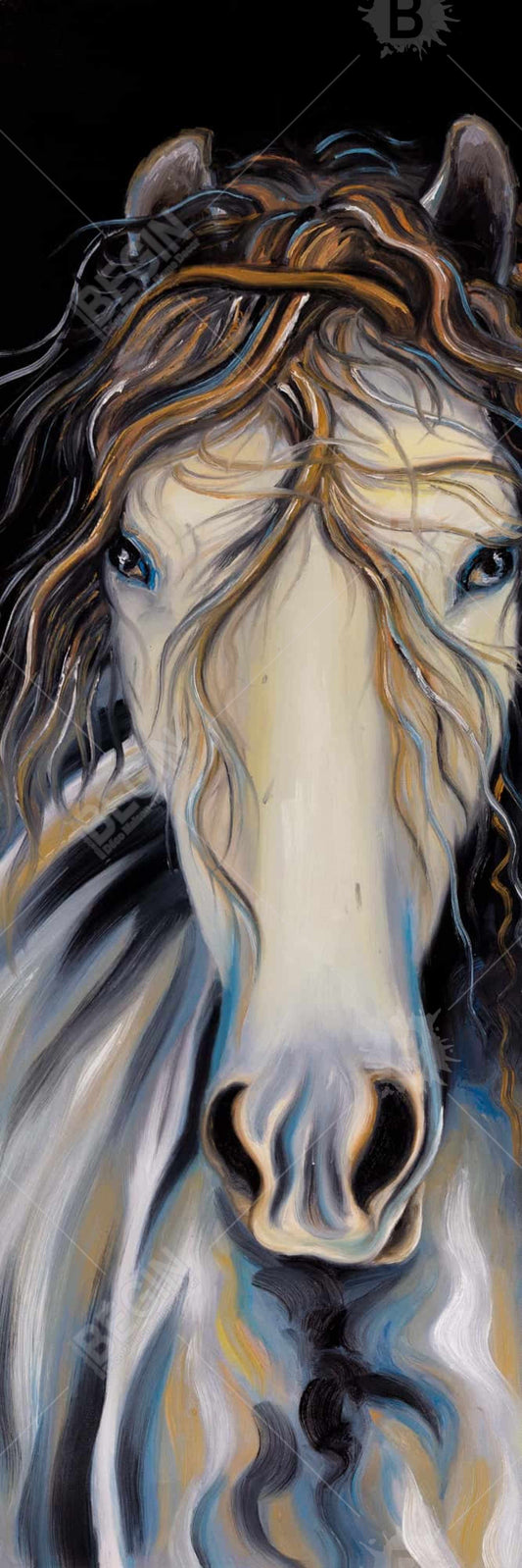 Abstract Horse Canvas - Curly Mane Art for Home Decor