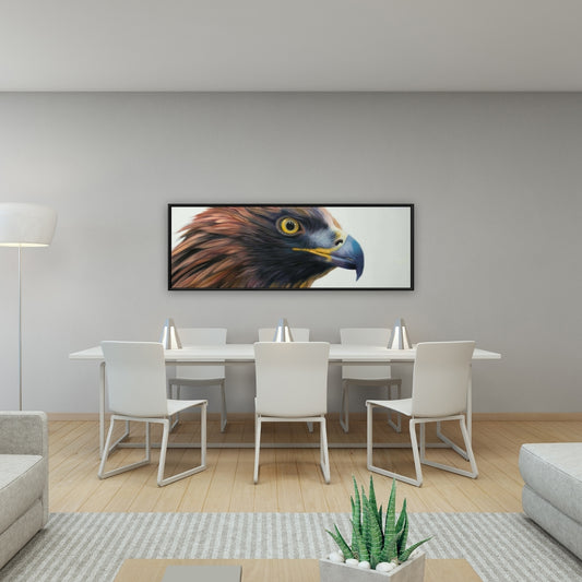 Toile d'aigle à tête brune | Décoration d'intérieur encadrée Western Brown