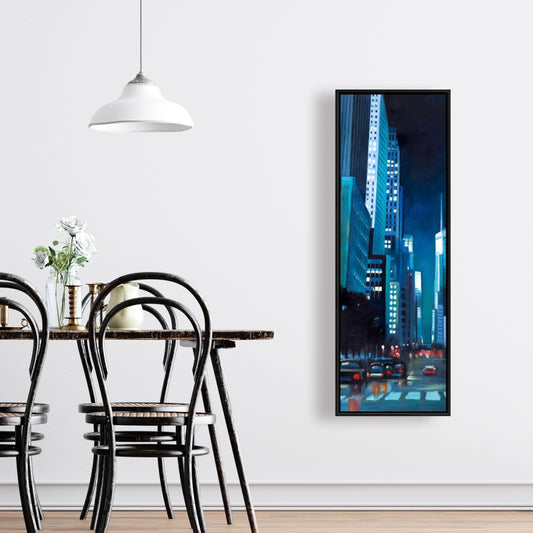Evening in Manhattan, NYC Framed Canvas - Modern Home Decor