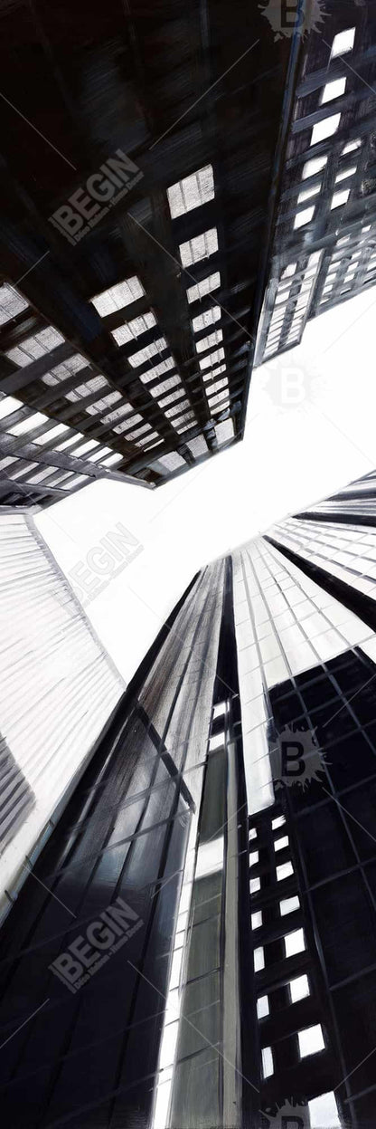 Low-angle City View Canvas | Contemporary Bedroom Decor