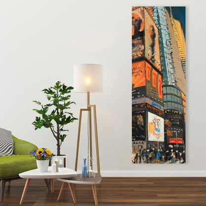 Illuminated New York City Street Canvas - Modern Home Decor