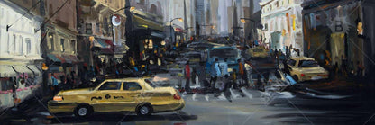Brown Industrial Cities Canvas - In the City Home Decor Art