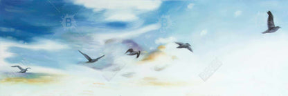 Toile encadrée bleue exotique – Oiseaux dans le ciel | Décoration d'intérieur