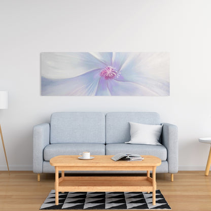 Bedroom Blue Minimalist Canvas Petals - Home Decor Art