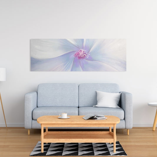 Bedroom Blue Minimalist Canvas Petals - Home Decor Art