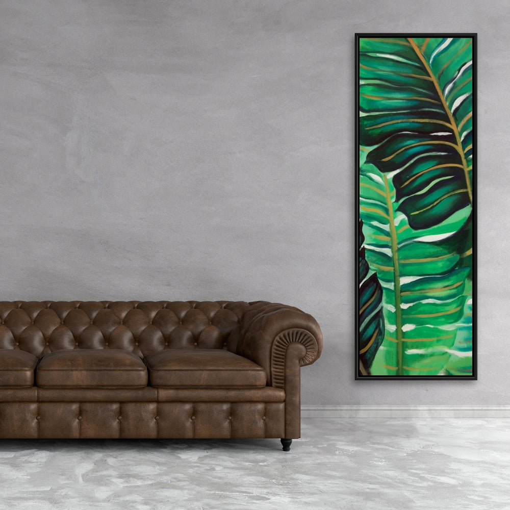 Exotic Plant Leaves Canvas | Floral Botanical Bedroom Decor
