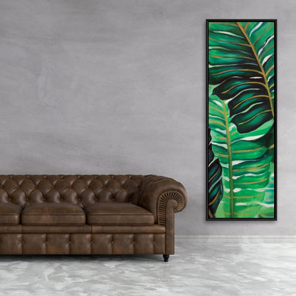 Exotic Plant Leaves Canvas | Floral Botanical Bedroom Decor