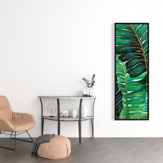 Exotic Plant Leaves Canvas | Floral Botanical Bedroom Decor