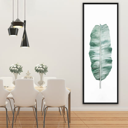 Toile botanique exotique à motif de feuille de bananier | Décoration murale