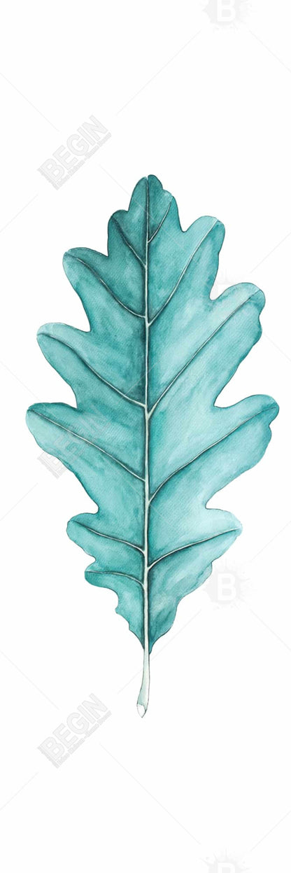 Oak Leaf Green Floral Botanical Bedroom Canvas | Home Decor