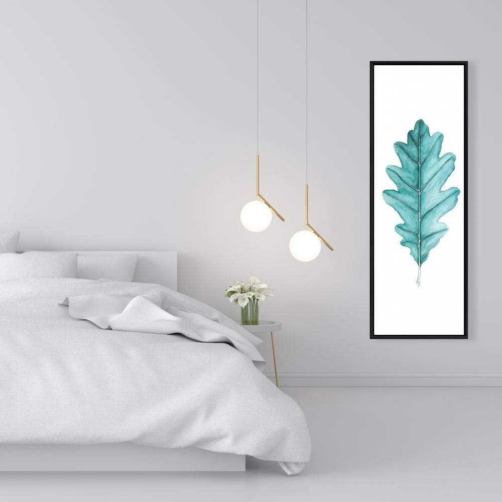Oak Leaf Green Floral Botanical Bedroom Canvas | Home Decor