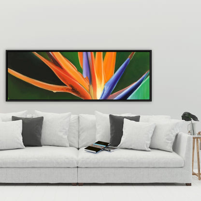 Bird of Paradise Flower Canvas | Green Botanical Home Decor
