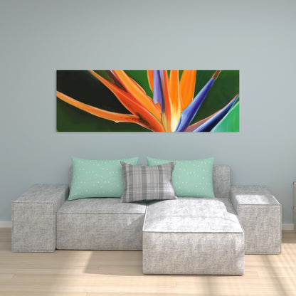 Bird of Paradise Flower Canvas | Green Botanical Home Decor