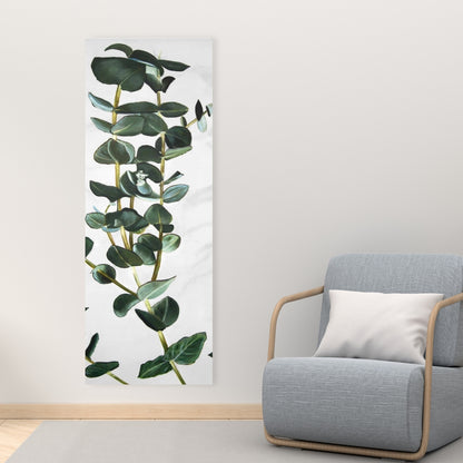 Eucalyptus Stems Green Minimalist Canvas - Bedroom Wall Decor