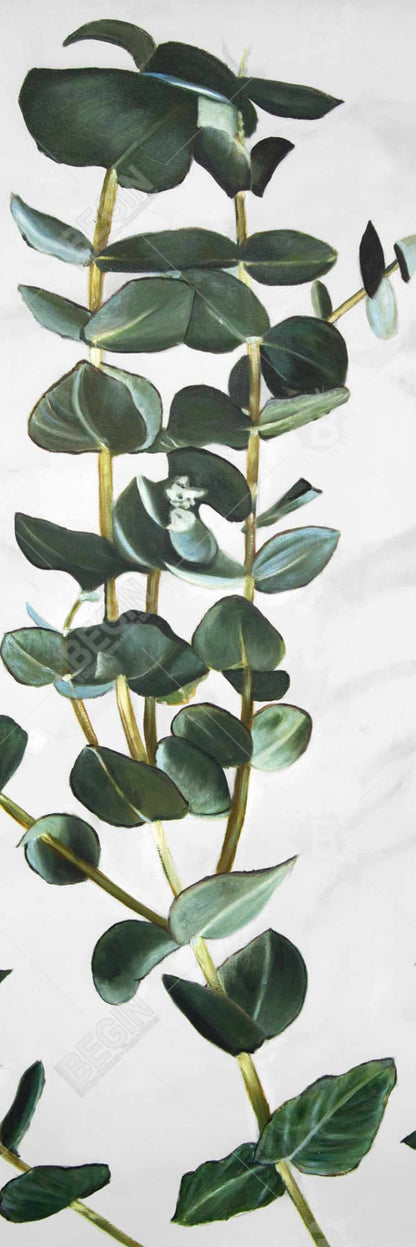Toile botanique Tiges d'eucalyptus | Décoration de chambre minimaliste